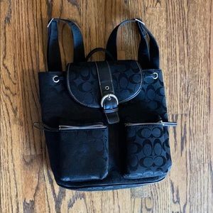 Coach poppy strap backpack